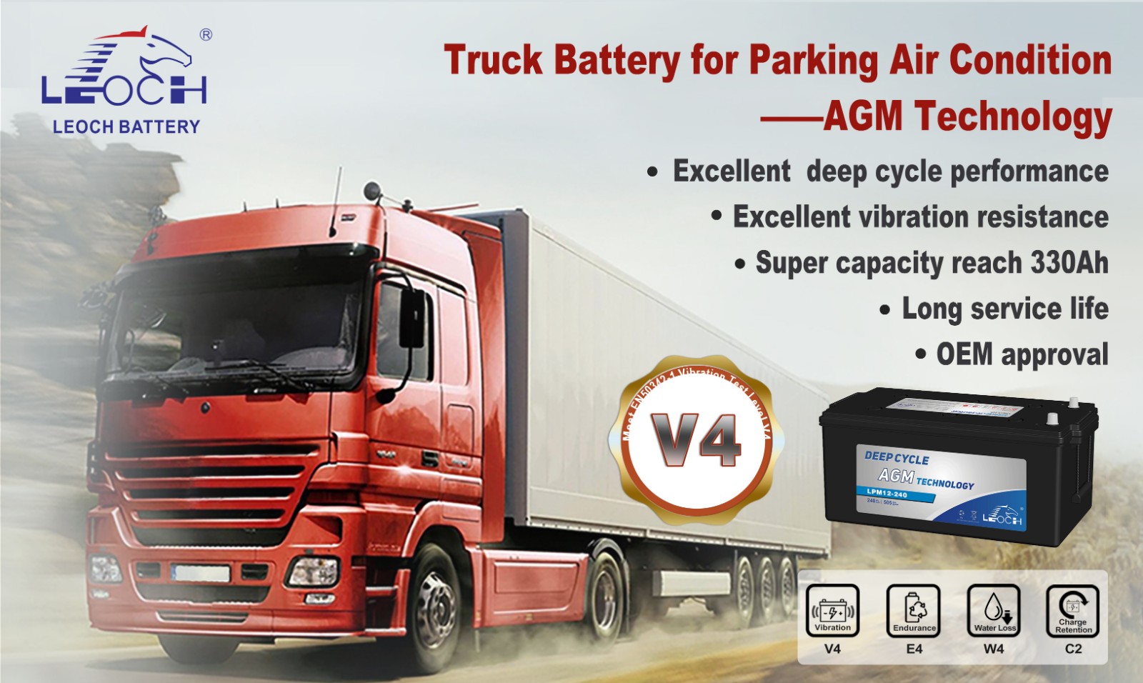 Truck  Battery, AGM Battery
