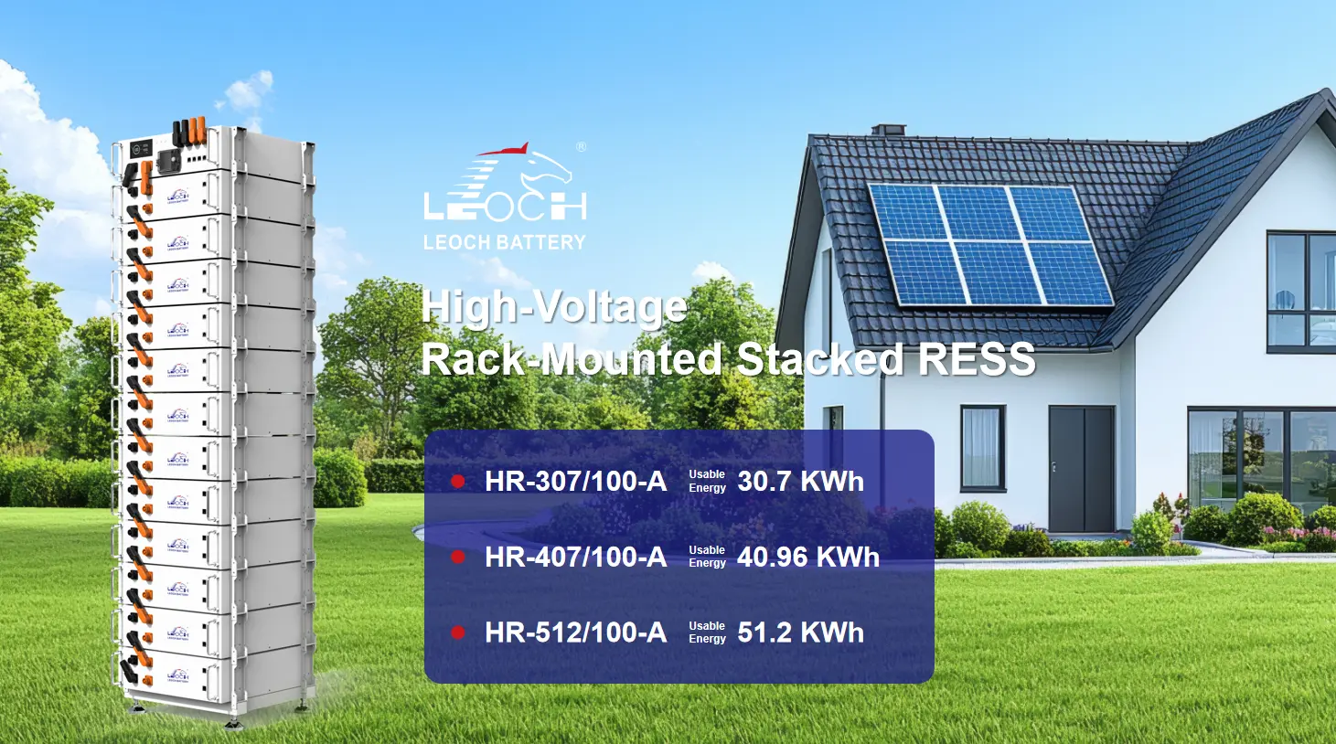 LEOCH Battery high-voltage rack-mounted stacked RESS.